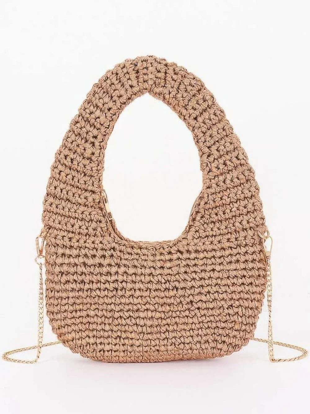 Crochet Woven Hobo Bag